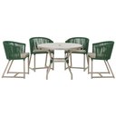 Ver imagem 1 de Mesa com 4 Cadeiras e Noronha Estofado 8 Trama Original Verde