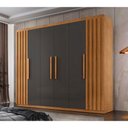 Ver imagem 1 de Guarda Roupa Casal Roma Mdf 6 Portas e 2 Gavetas Moderna