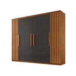 Guarda Roupa Casal Roma Mdf 6 Portas e 2 Gavetas Moderna - 2