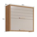 Ver imagem 3 de Armário Aéreo Eloise 80cm 2 Portas Basculantes Freijó/off White - Mgm