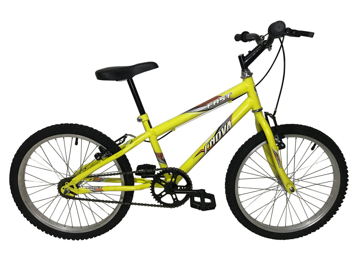 Bike Infantil em Aço Carbono Aro 20 MTB - Xnova - Amarelo