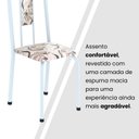 Ver mais imagens de Conjunto Sala de Jantar com 4 Cadeiras Lívia Branco/Arabesco/Marrom