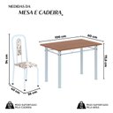 Ver imagem 3 de Conjunto Sala de Jantar com 4 Cadeiras Lívia Branco/Arabesco/Marrom