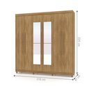 Ver imagem 3 de Guarda Roupa Casal Bosque Nobre 6 Portas de Bater com Espelho Nature Vila Rica