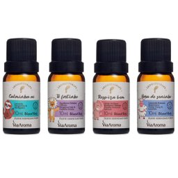 4 Óleos Essenciais Via Aroma para Criança Dormir Comer Acalmar e Respirar Melhor 10ml - 1