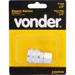 Engate Rápido Fêmea 1/4 Aço Carbono Com Rolete Cartela 1 Pe - 3