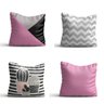 4 Capas de almofada 42x42 – Cactos cinza e rosa Atelier Valverde - 1