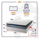 Ver imagem 2 de Conjunto Cama Box Espuma Chicago Cinza Casal 138x188x57