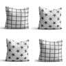 4 Capas de almofada 42x42 – Estrelas e Xadres PB Atelier Valverde - 1
