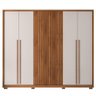 Guarda Roupa Casal 6 Portas 4 Gavetas 268cm Meyer Freijó Off White Caemmun - 2