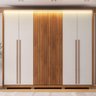 Guarda Roupa Casal 6 Portas 4 Gavetas 268cm Meyer Freijó Off White Caemmun - 6