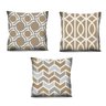 Conjunto de 3 almofadas Bege 42x42 com enchimento Atelier Valverde - 1