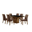 Ver imagem 2 de Conjunto Sala de Jantar Mesa Tampo MDF Vidro 6 Cadeiras Leblon Tik Plus Yescasa