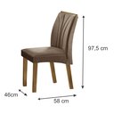 Ver imagem 4 de Conjunto Sala de Jantar Mesa Tampo MDF Vidro 6 Cadeiras Leblon Tik Plus Yescasa