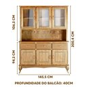 Ver imagem 5 de Armário com Balcão Rústico em Madeira Maciça Mel
