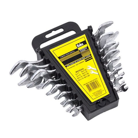 Jogo De Chave Fixa Com 8 Peças Eda