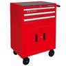 Carrinho Metálico de Manutenção Ferramentas Com 3 Gavetas Vermelho King Tony Cód.87438-3B - 1