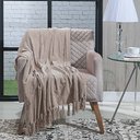 Ver imagem 1 de Manta P/ Sofá - Boras Chenille - 2 Lugares - 1,70m X 1,25m - Bege - Niazitex Dohler