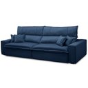 Ver imagem 6 de Sofá Retrátil Reclinável para Sala 3 Lugares 250cm Aisha F04 Veludo Azul - Lyam Decor
