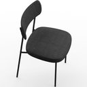 Ver imagem 6 de Cadeira Decorativa Estofada para Sala de Jantar Melina F01 Linho Chumbo - Lyam Decor
