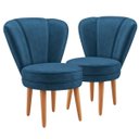 Ver imagem 1 de Conjunto 2 Cadeiras Confortável para Mesa de Jantar Decor Cozinha Tecido Veludo