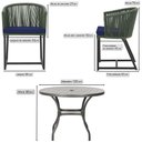 Ver imagem 2 de Mesa e 6 Cadeiras e Noronha Preto E10 Trama Original Verde