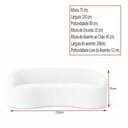 Ver imagem 4 de Sofá Curvo Dunas 3 Lugares 230cm Bouclé Off White - Sallar Home