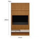 Ver imagem 4 de Painel Ripado para TV 60 Pol. com Bancada 141cm Prime Plus L06 Nature/Off White - Mpozenato