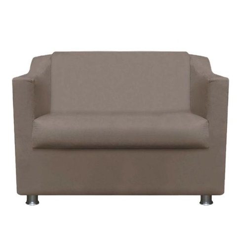 Namoradeira Decorativa Reforçada Recepção Suede Capuccino