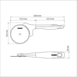 Cortador para Pizza Verano com Lâmina de Aço Inox e Cabo de Polipropileno Vermelho - 4