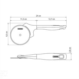 Cortador para Pizza Verano com Lâmina de Aço Inox e Cabo de Polipropileno Vermelho - 6