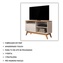 Ver imagem 7 de Rack para Sala Fênix Wood TV 40 Polegadas Moderno Off White/Nature