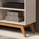Ver imagem 2 de Rack para Sala Fênix Wood TV 40 Polegadas Moderno Off White/Nature