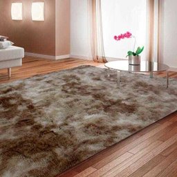Tapete Muito Peludo Aconchego 2,00Mx2,50M Tabaco Casa Dona - 1