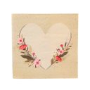 Ver imagem 3 de Kit Guardanapo Decorado Coração Floral Luxo 40 Folhas 33cm - Tuut