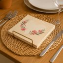 Ver imagem 2 de Kit Guardanapo Decorado Coração Floral Luxo 40 Folhas 33cm - Tuut