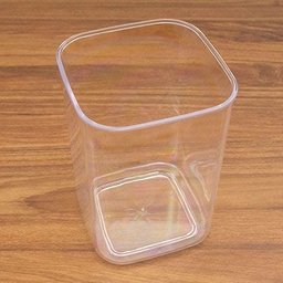 Pote Hermético Quadrado Acrílico 600 ml - Conjunto com 4 - 6