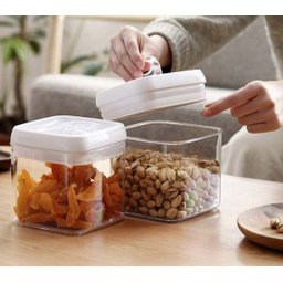 Pote Hermético Quadrado Acrílico 600 ml - Conjunto com 4 - 4