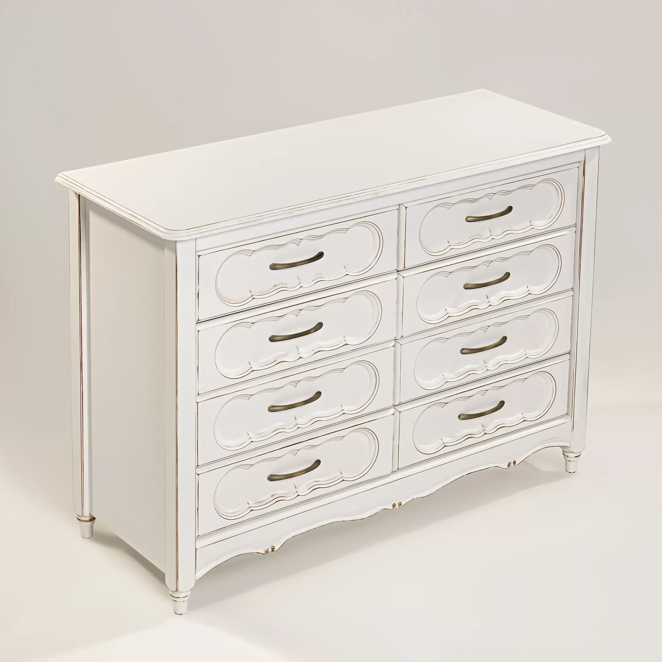 Ver mais imagens de Cômoda Lilie Clássica | 8 Gavetas | Branco Provençal Cor:branco-provencal:branco-provencal