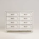 Ver imagem 1 de Cômoda Lilie Clássica | 8 Gavetas | Branco Provençal Cor:Branco-Provencal:Branco-Provencal