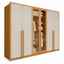 Ver imagem 2 de Guarda Roupa Casal 6 Portas Vidro Refleta e 6 Gavetas MDF Imperiale Premium