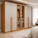 Ver imagem 1 de Guarda Roupa Casal 6 Portas Vidro Refleta e 6 Gavetas 100% MDF Imperiale Premium Yescasa
