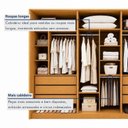 Ver mais imagens de Guarda Roupa Casal 6 Portas Vidro Refleta e 6 Gavetas 100% MDF Imperiale Premium Yescasa