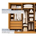 Ver imagem 6 de Guarda Roupa Casal 6 Portas Vidro Refleta e 6 Gavetas MDF Imperiale Premium