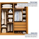 Ver imagem 5 de Guarda Roupa Casal 6 Portas Vidro Refleta e 6 Gavetas MDF Imperiale Premium