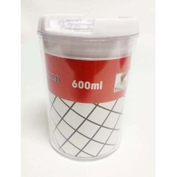 Pote Hermético Redondo Acrílico 600 ml - Conjunto com 04 peças - 2