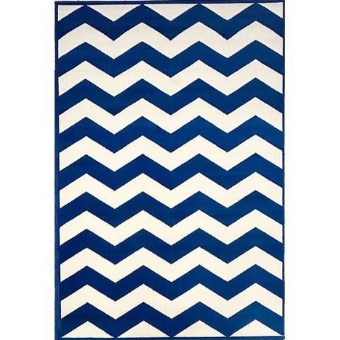 Tapete Smart 190x280 2462 X33 Zig Zag Azul