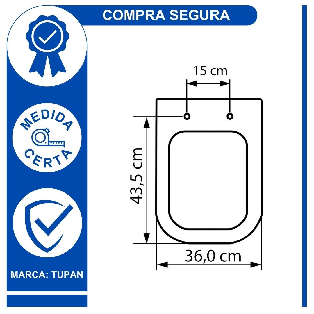 Assento Sanitario Deca Quadra Tupan:branco - 3