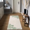 Ver imagem 5 de Tapete Passadeira Natural 45x140cm Flores/Verde - Antiderrapante FASTLAR