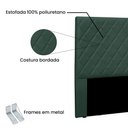 Ver imagem 3 de Cabeceira Queen 1,60m Esmeralda Veludo Verde Floresta - Pallazio